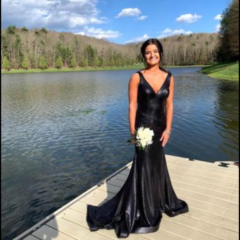 Black sparkly prom dress. Worn once